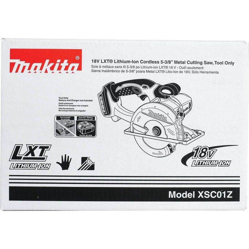 Si, esto sería "Sierra para corte de metal inalámbrica de 5-3/8 in. Makita 18V LXT de ion de litio (solo herramienta) - XSC01Z"