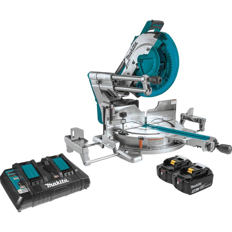 Si no se debe traducir la marca del producto, la traducción sería la siguiente:

Makita 18V X2 LXT Lithium-Ion (36V) 12 in. Brushless Cordless Dual-Bevel Sliding Compound Miter Saw Laser Kit (5.0 Ah) - XSL07PT

Si deseas saber más acerca de este producto, te recomendaría buscarlo en la página web oficial de Makita.