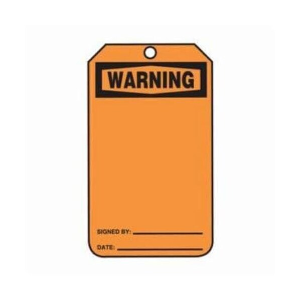 Accuform Safety Tags, WARNING BLANK, 5.75in x 3.25in, PF-Cardstock, 25PK - MDT311CTP