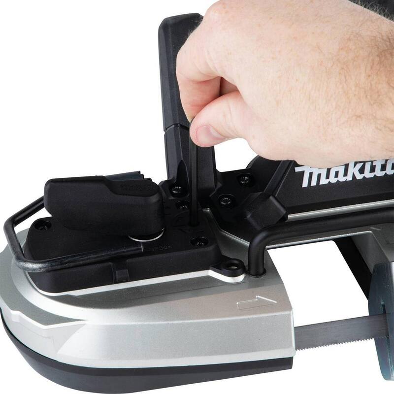 Sierra de banda inalámbrica compacta sin escobillas Makita 18V LXT Sub-Compact Kit (2.0Ah) con hoja de sierra portátil de 28-3/4 in. 18 TPI - XBP05R1B-E04139