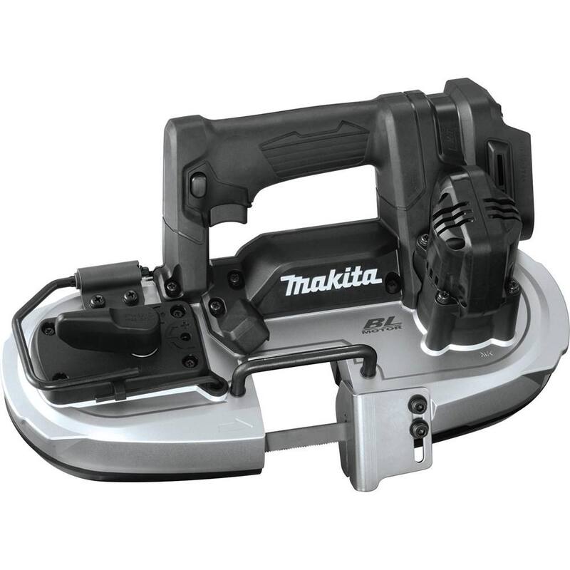 Sierra de cinta inalámbrica sin escobillas Makita 18V LXT subcompacta (sólo herramienta) con hoja portátil de sierra de cinta de 18 TPI de 28-3/4 pulgadas - XBP05ZB-E04139