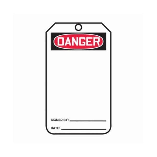 Accuform Safety Tags, DANGER BLANK, 5.75in x 3.25in, PF-Cardstock, 25PK - MDT185CTP