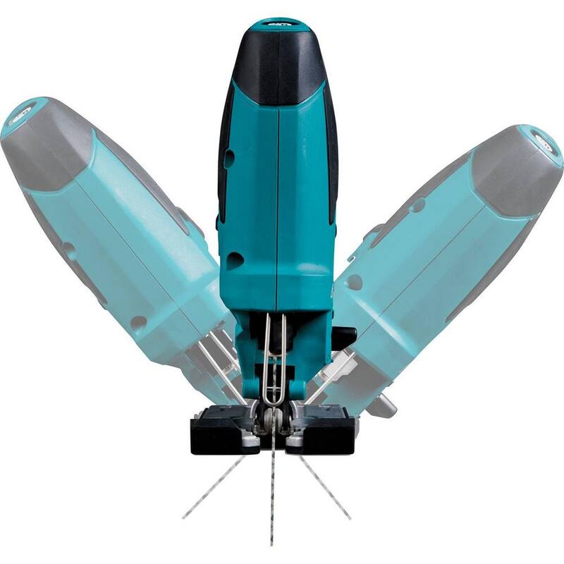 Kit de sierra de calar inalámbrica Makita 12V máx CXT de iones de litio sin escobillas con asa superior (2.0Ah) - VJ06R1J