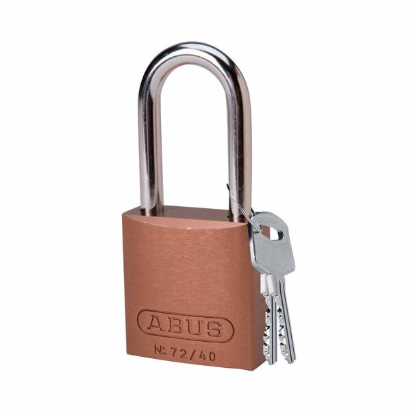 Brady Standard Safety Aluminum Padlock 1.5 in Aluminum Shackle KD Brown - 104578