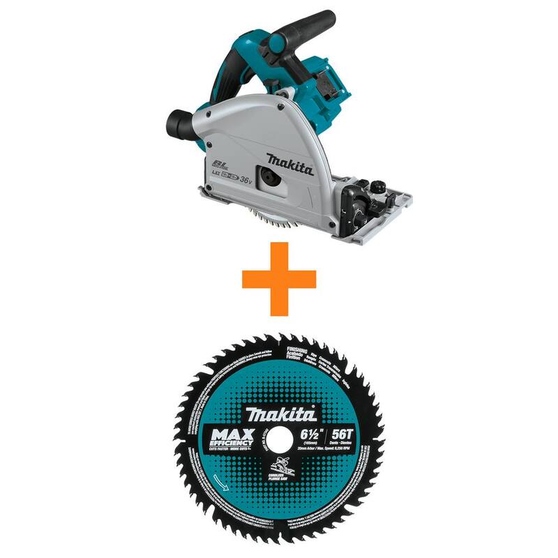 Si traducimos sin mencionar la marca del producto, el título quedaría así: 
Sierra circular de inmersión sin escobillas Makita 18V X2 LXT (36V) de 6-1/2 pulgadas con hoja de sierra de inmersión de carburo de 6-1/2 pulgadas y 56 dientes - XPS02ZU-B-57342.