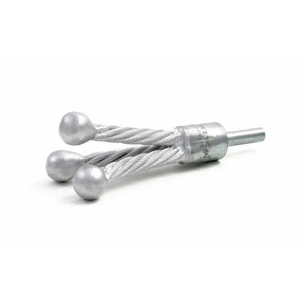 Brush Research Manufacturing DEB3X Flare Brush, 3 Prong Cobalt Base Tool, Covers ID's Up to 4 in , 1/4 in Shank Diameter - DEB3X