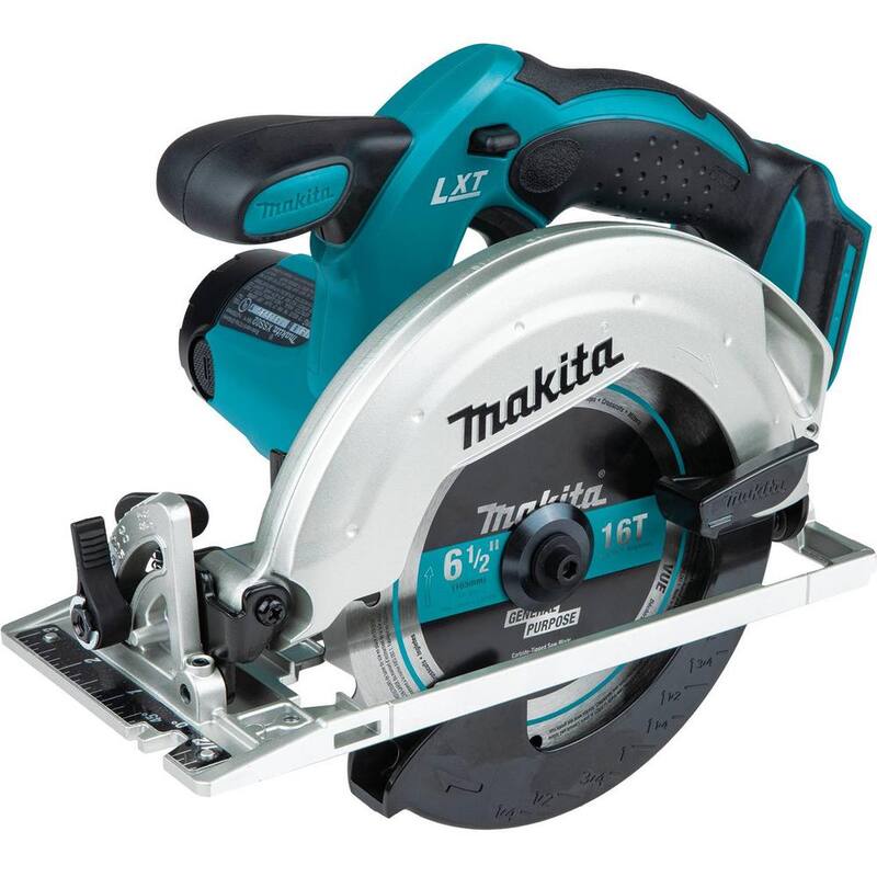 Sierra circular inalámbrica sin escobillas de 7-1/4 pulgadas Makita 18V X2 LXT (36V) Kit con batería de 5.0Ah y sierra circular ligera de 6-1/2 pulgadas Makita 18V LXT - XSH06PT-XSS02Z