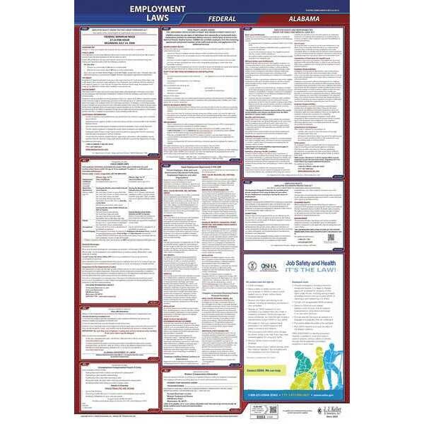 Jj Keller LaborLaw Poster, Fed/STA, AL, ENG, 26inH, 3yr - 300-AL-3