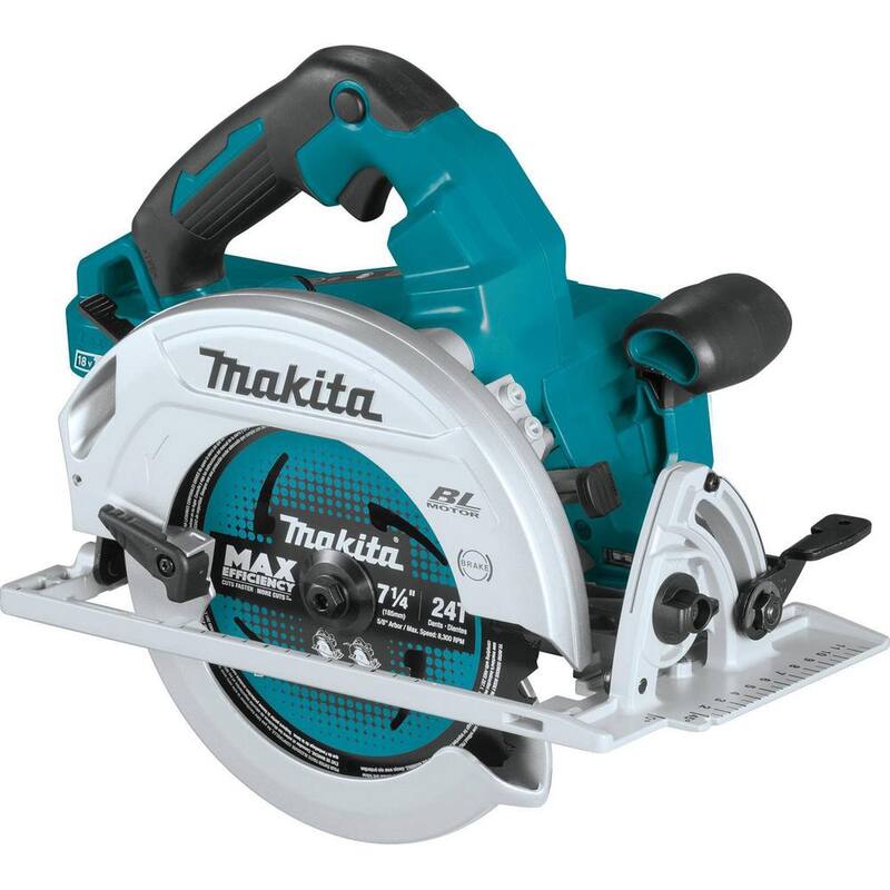 Kit de sierra circular sin escobillas Makita 18V X2 LXT (36V) de 7-1/4 pulgadas con batería de 5.0Ah y trinquete de accionamiento cuadrado 3/8 pulg./1/4 pulg. 18V LXT - XSH06PT-XRW01Z