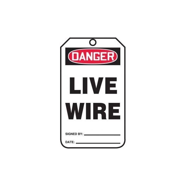 Accuform Caution, PF-Cardstock, 3-1/4 in Width, 1/4 in Height, , 25 PK - MDT236PTP