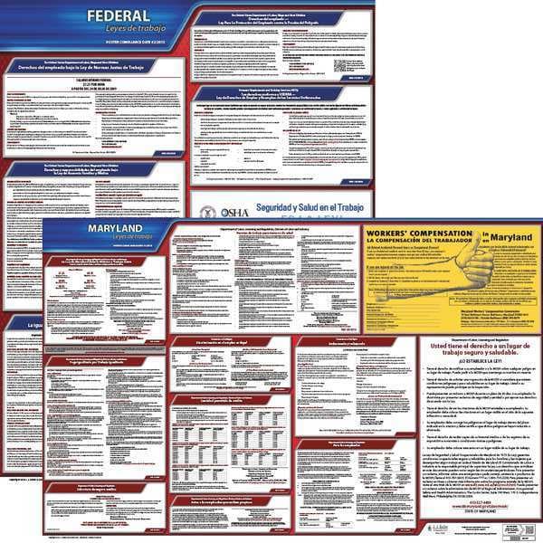 Jj Keller Labor Law Poster, Fed/STA, MD, SP, 20inH, 3yr - 200-MD-3