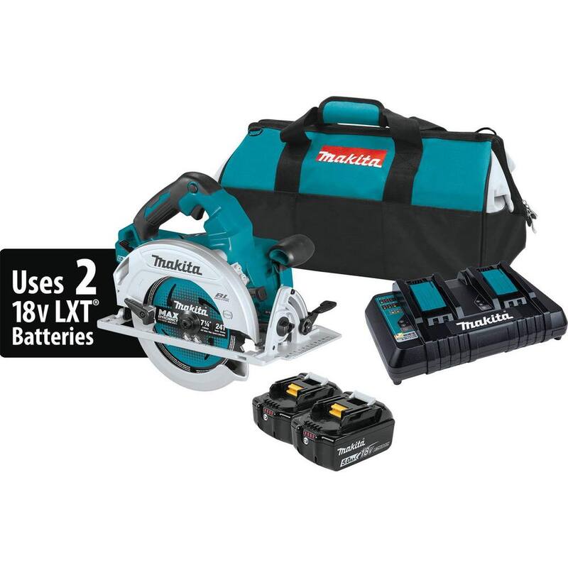 Si la traducción no describe la marca del producto, el título sería: Kit de sierra circular sin escobillas Makita 18V X2 LXT (36V) de 7-1/4 pulgadas con batería 5.0Ah y aspiradora de mano de iones de litio 18V LXT - XSH06PT-XLC02ZB