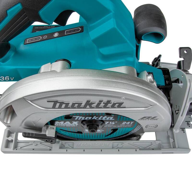 Kit de sierra circular sin escobillas Makita 18V X2 LXT de litio-ion (36V) de 7-1/4 pulgadas 5.0Ah con radio de trabajo Bluetooth 18V LXT - XSH06PT-XRM06B