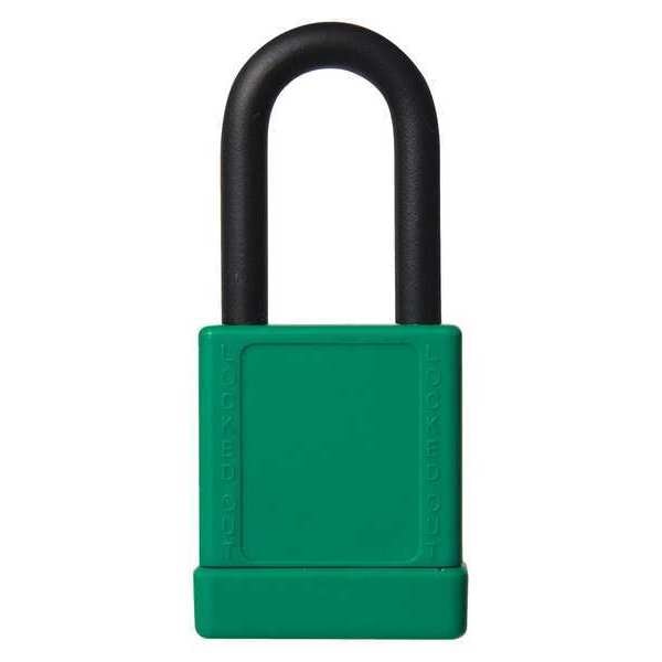 Zoro Select Lockout Padlock, KA, Green, 2"H, PK6 - 48JT62