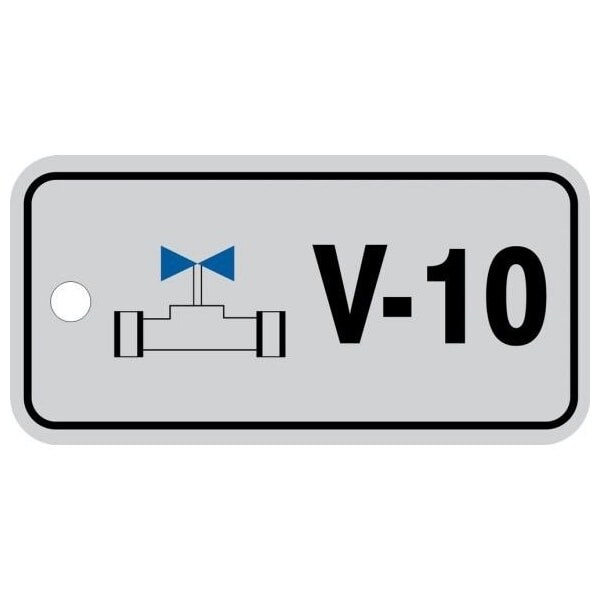 Accuform RP-Plastic, 3-1/4 in Width, 3/8 in Height, , 5 PK - TDJ410XVM