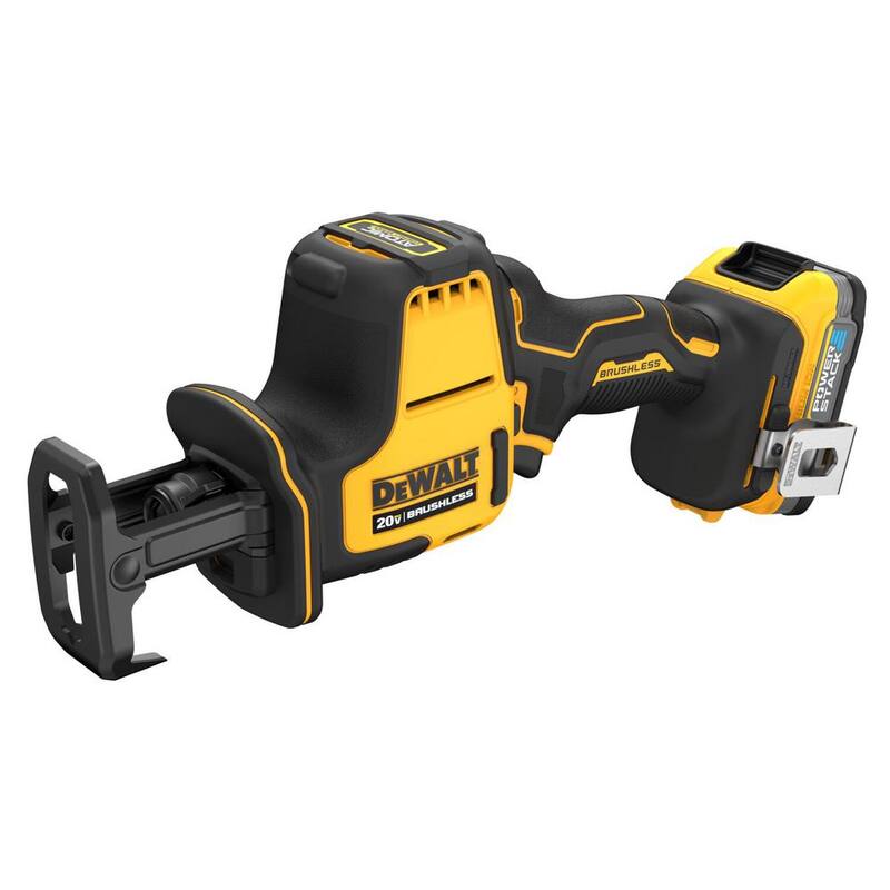 Si suprimimos la marca del producto, tenemos:

Sierra recíproca compacta inalámbrica sin escobillas DEWALT Atomic de 20 voltios MAX y trinquete de 3/8 pulgadas Atomic con batería de 1.7 Ah y cargador - DCF513BWCS369E1