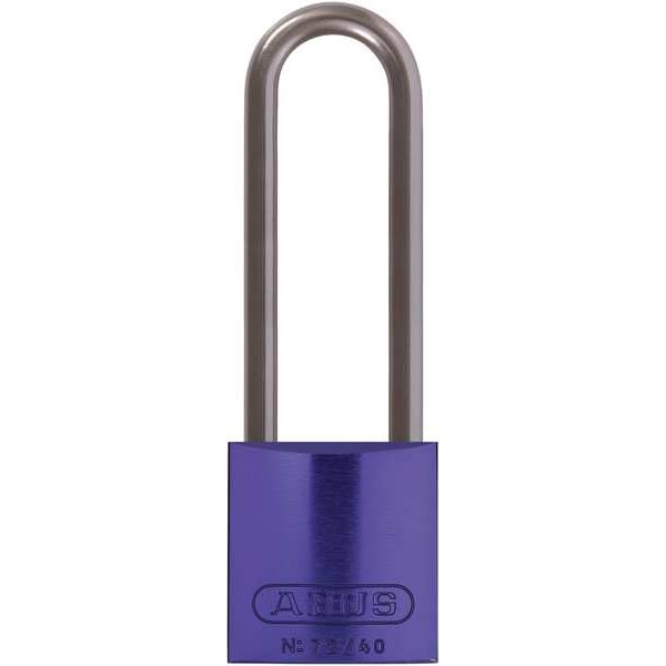 Abus Lockout Padlock, KD, MK, Purple, 1-1/2"H - 72 HB/40-75 KD PURPLE