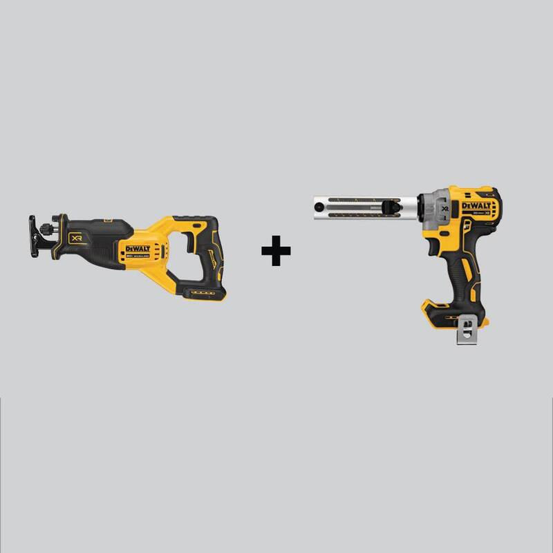 

Si traducimos el título sin mencionar la marca del producto, quedaría de la siguiente manera:

Sierra alternativa inalámbrica DeWalt 20V MAX XR Brushless y pelacables inalámbrico DeWalt 20V MAX XR Brushless (herramientas únicamente) - DCS382BWDCE151B