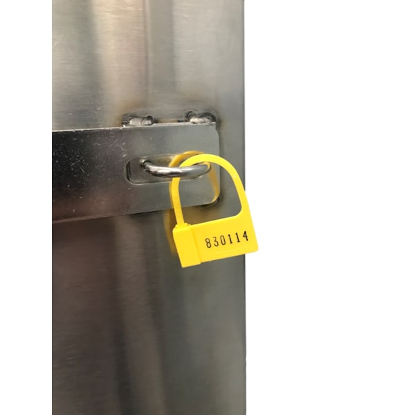 Omnimed Tamper Evident Safety Lockout Seals (Numbered), Yellow, PK100 - 484107_Y