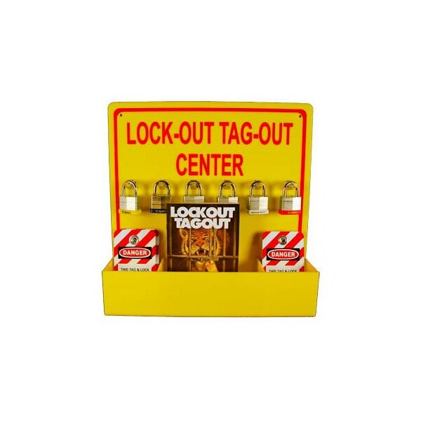 National Marker Co Lockout Tagout Center W/ Tags & Handbook - LOTO3