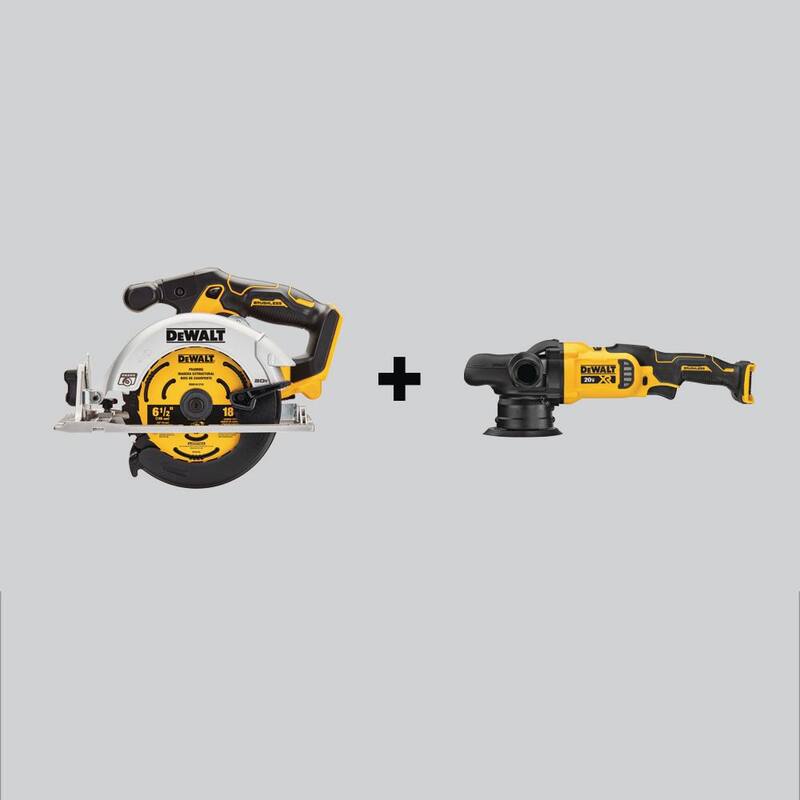 Si traducir el nombre de la marca del producto: SIERRA CIRCULAR DEWALT 20V MAX Inalámbrica sin escobillas de 6-1/2 pulgadas y Pulidora Orbital Aleatoria Inalámbrica sin escobillas de 5 pulgadas VS (Herramientas Solamente) - DCS565BWDCM848B