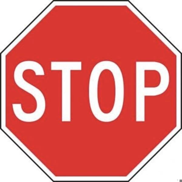 Accuform Safety Sign STOP 24 in OCTAGON MVHR475XP - MVHR475XP