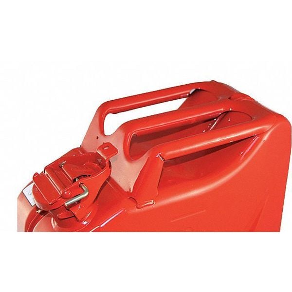 Wavian Gas Can, Cold Rolled Steel, 5.3 Gallon, Self-Venting, Includes Spout, 19 in H, Red - JC0020RVS