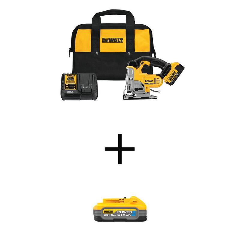 Si bien no se menciona una marca de producto específica, aquí está la traducción al español (es_MX) del título proporcionado:

Sierra de calar inalámbrica DEWALT 20V Max de iones de litio con paquete de batería Powerstack 20V de iones de litio 5.0 Ah y batería de 20V 4.0Ah - DCS331M1WCBP520.
