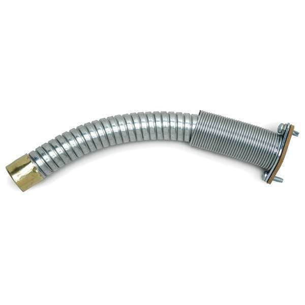 Justrite Flexible Spout, Steel, Silver, 1 in Dia. - 11077