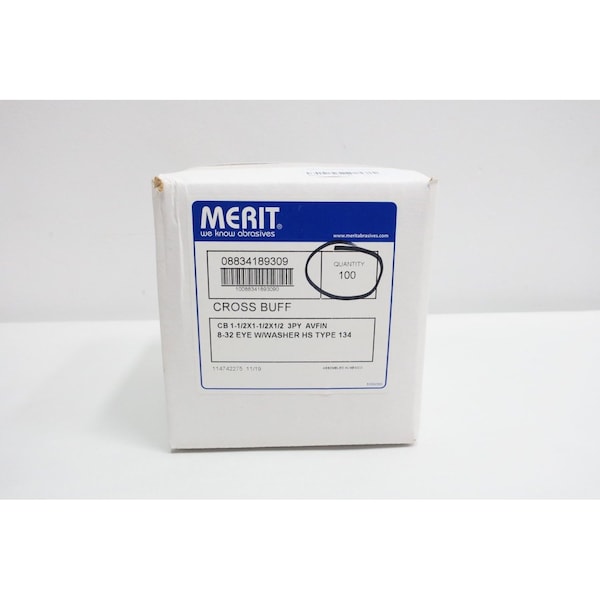 Merit Abrasives CROSS BUFF 1-1/2 X 1/2 OTHER ABRASIVE, 100PK - 08834189309