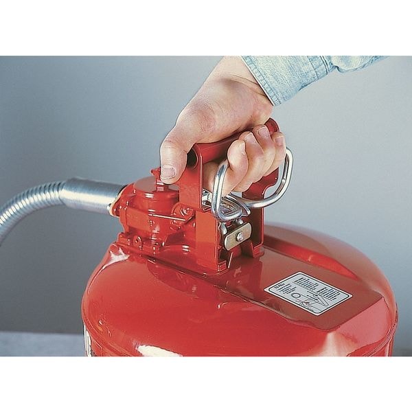 Justrite Safety Can, Steel, 1 gal, Red, 9 1/2 in Dia., Flammables - 7210120