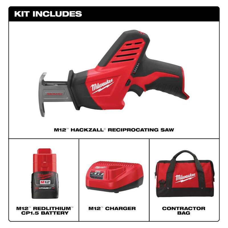 Si tradujéramos todo, el título quedaría así: "Milwaukee M12 12V Sierra de sable inalámbrica de ion de litio HACKZALL con 1 batería Combo Kit con sierra de sable HACKZALL - 2420-21-2420-20".