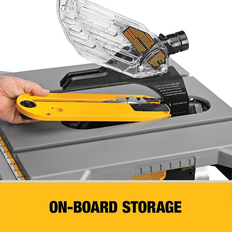 DEWALT 15 Amperios con cable 8-1/4 pulgadas Sierra de mesa portátil compacta para sitio de trabajo (soporte no incluido) - DWE7485
