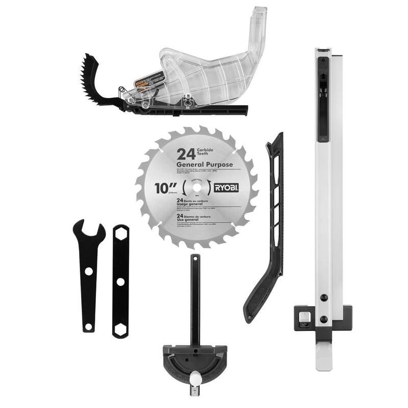 SIERRA DE MESA COMPACTA PORTÁTIL CON CABLE DE 15 AMPERIOS Y 10 PULGADAS PARA SITIO DE TRABAJO CON SOPORTE PLEGABLE - RTS12