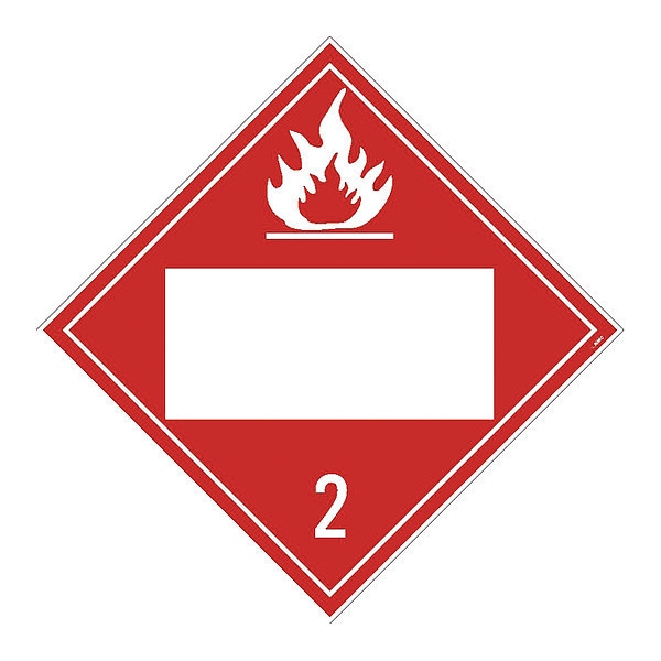 Nmc Blank Placard Sign, 2 Gases, Poison, Flammable/Non-Flammable, Pk10 - DL2BTB10