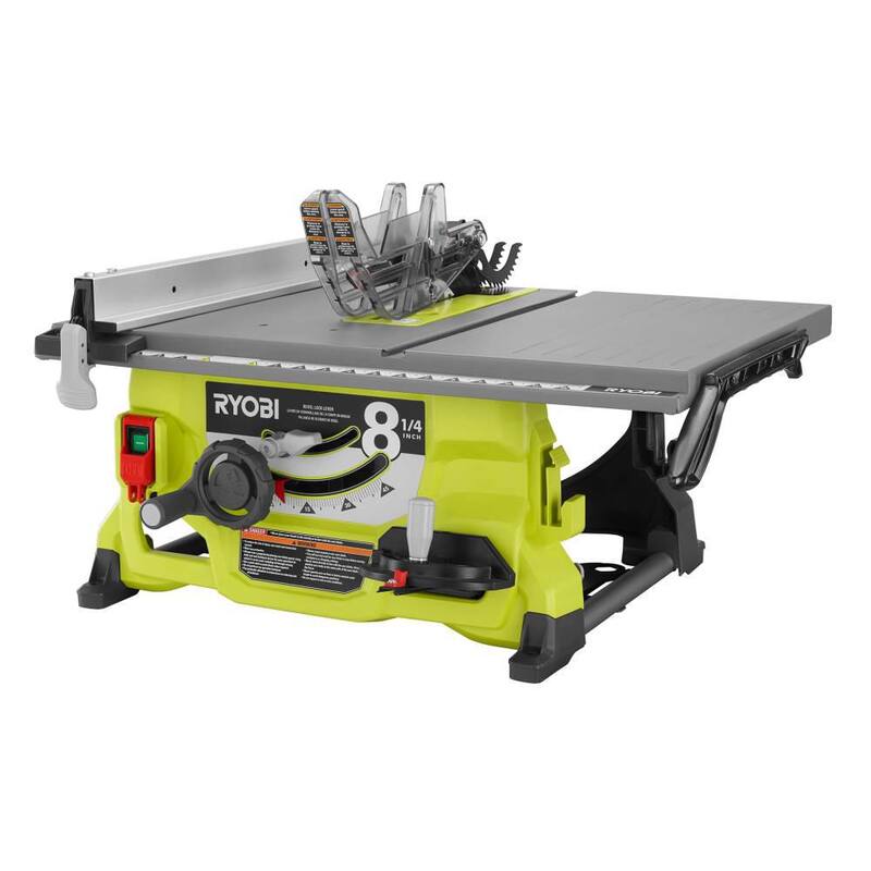 Sierra de mesa compacta y portátil para sitios de trabajo con cable de 13 amperios y 8-1/4 pulgadas (sin base) - RTS08