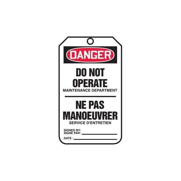 Accuform RP-Plastic, 3-1/4 in Width, 3/8 in Height, , 5 PK - TCF174PTM
