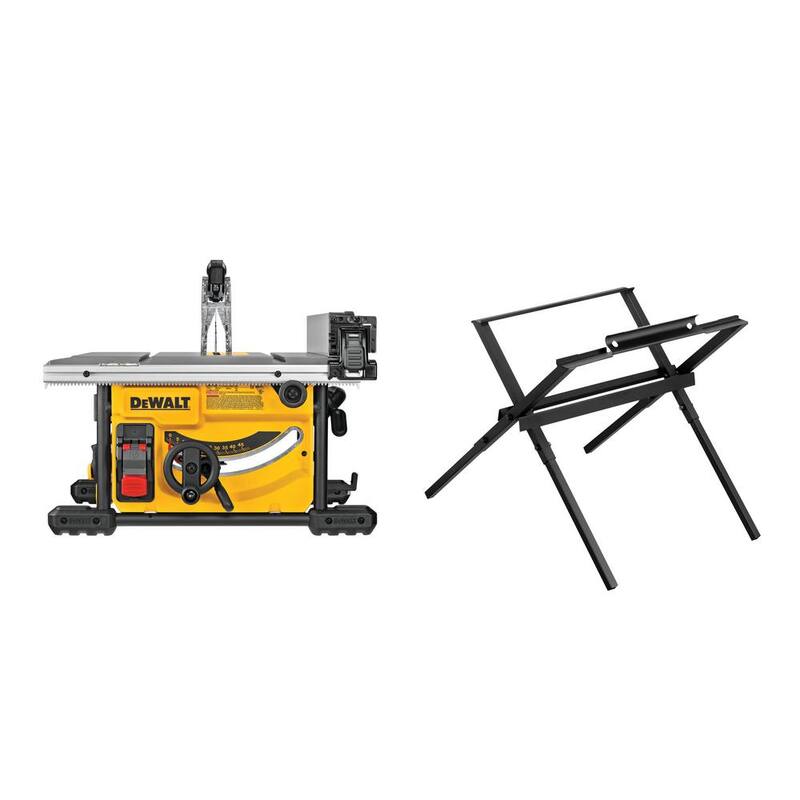 Si la marca del producto es la única parte que no deseas traducir, entonces la traducción del título sería:

DEWALT 15 Amp Corded 8-1/4 in. Compact Jobsite Tablesaw with Compact Table Saw Stand - DWE7485WS

Sería:

Sierra de mesa compacta para sitio de trabajo con cable de 15 amperios y 8-1/4 pulgadas con soporte de sierra de mesa compacto - DWE7485WS
