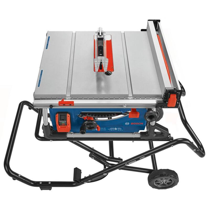 Si estamos hablando de un producto de la marca Bosch, el título traducido sería: Sierra de mesa para sitio de trabajo de 15 amperes con cable de 10 pulgadas y base de elevación por gravedad - GTS15-10