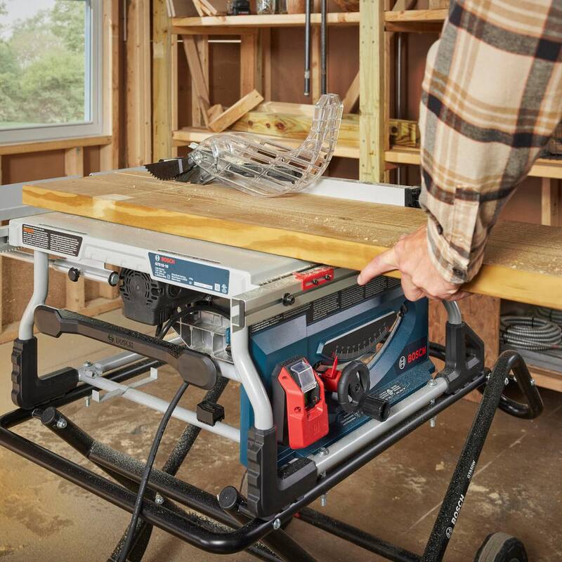 Si estamos hablando de un producto de la marca Bosch, el título traducido sería: Sierra de mesa para sitio de trabajo de 15 amperes con cable de 10 pulgadas y base de elevación por gravedad - GTS15-10