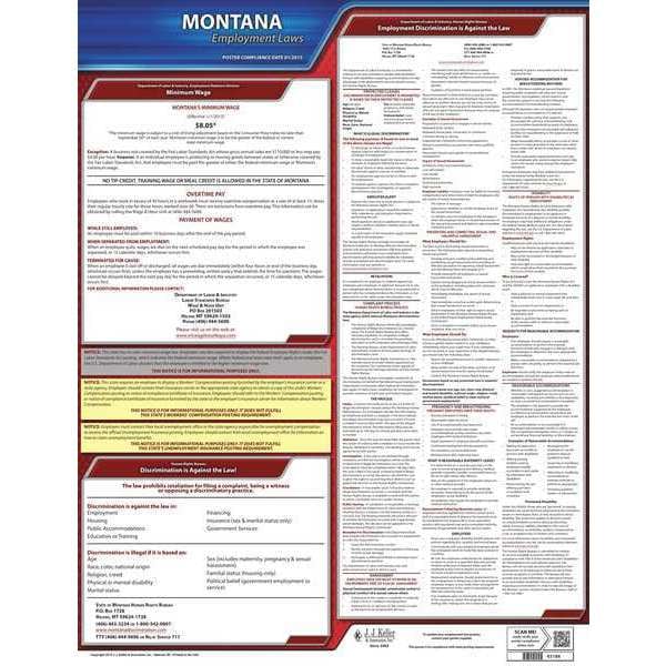 Jj Keller Labor Law Poster, State Labor Law, MT - 100-MT