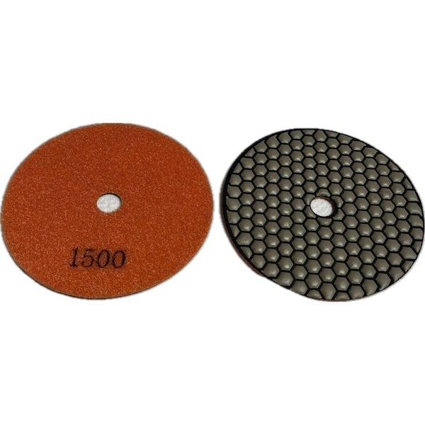 Vantage Product Honey Comb Dry Polishing Pad, Concrete Finishing, 7'' - R-FB7HC1500