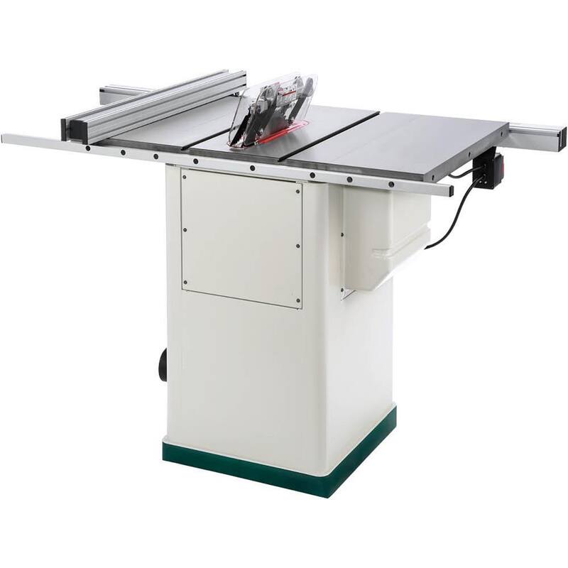 Sierra de mesa híbrida de 10 pulgadas con 2 HP y 120V y cerca en forma de T - G0771Z de Grizzly Industrial.