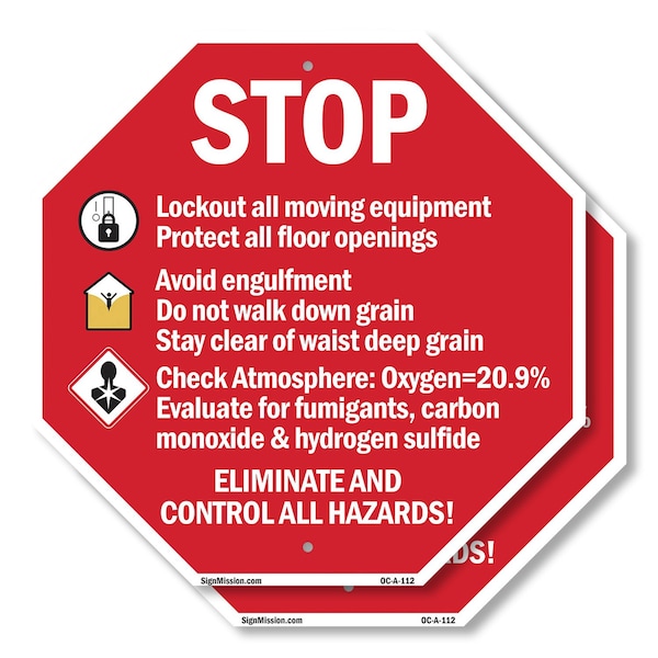 Signmission Aluminum Metal Signs, 10 in Width, 10 in Height, , 2 PK - OC-A-2PACK-10-112