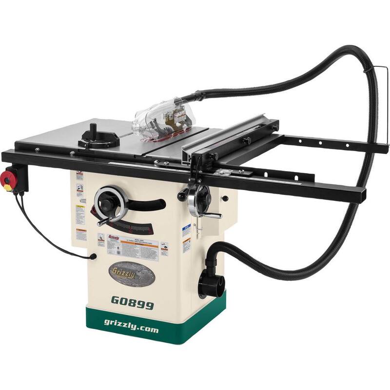 Sierra de gabinete Grizzly Industrial de 10 pulgadas y 2 HP con voltaje de 115V/230V - G0899