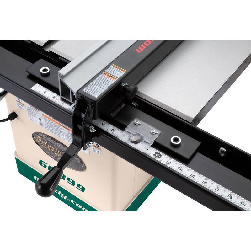 Sierra de gabinete Grizzly Industrial de 10 pulgadas y 2 HP con voltaje de 115V/230V - G0899