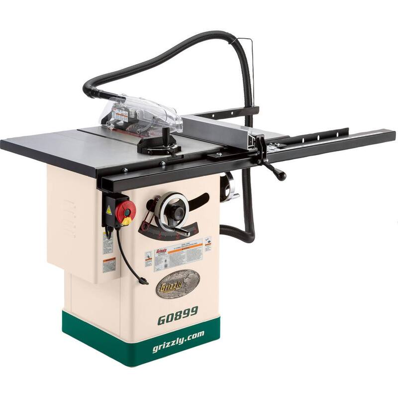 Sierra de gabinete Grizzly Industrial de 10 pulgadas y 2 HP con voltaje de 115V/230V - G0899
