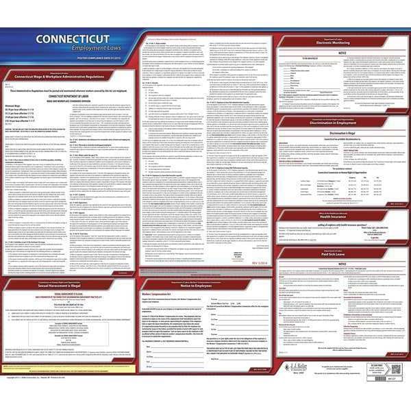 Jj Keller Labor Law Poster, State Labor Law, CT - 100-CT