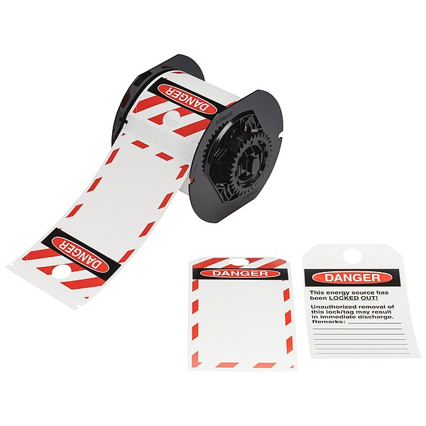 Brady Lockout Tags, 5-3/4" Label H, Red on White - B30-255-851OSHADSB