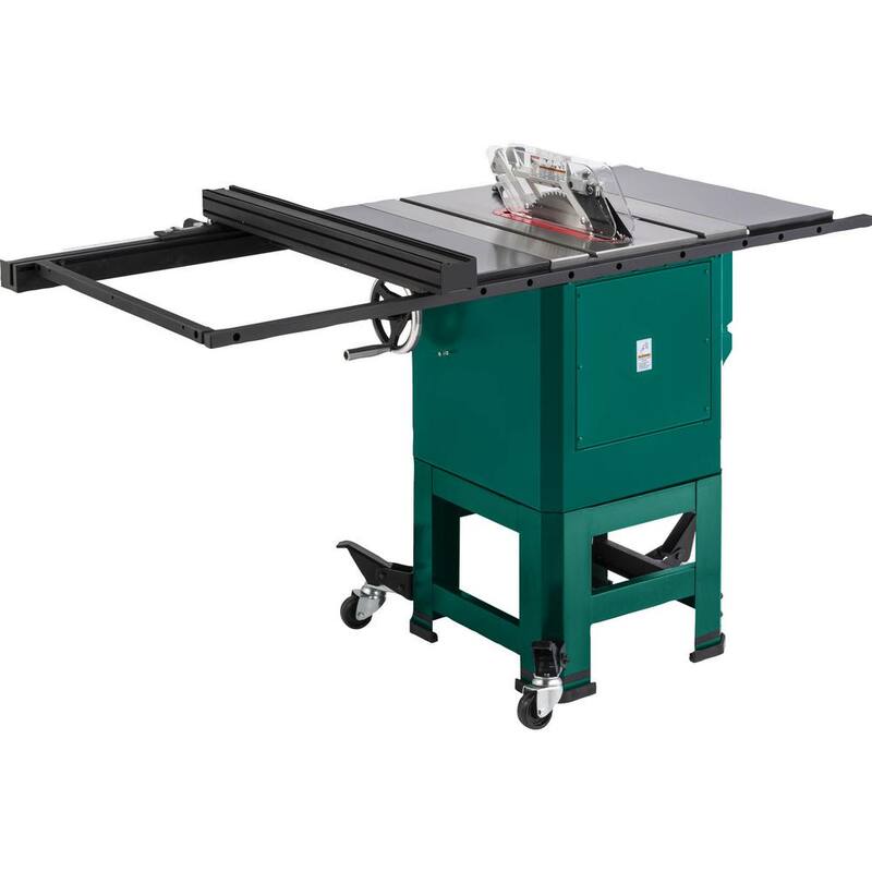 Sierra de mesa híbrida con soporte abierto de 10 pulgadas y 2 HP - G0962 de Grizzly Industrial